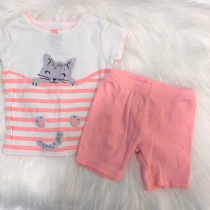 Carter’s Kitty Cat Pajama Set Size 12 Months 03